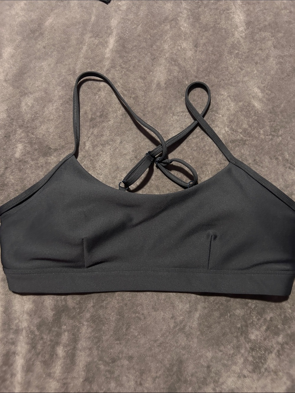 ALO Yoga dark gray Strappy Sports Bralette
